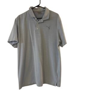 Puma Men's Polo Blue Gray Shirt Golf XL